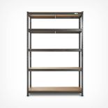 Boxed 5-Tier Metal Shelving Unit – Black (180 X 120 X 40cm)-SR5(4.11)
