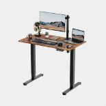 Boxed Black Standing Desk with Walnut Desktop 100x60cm-SR5(4.6)