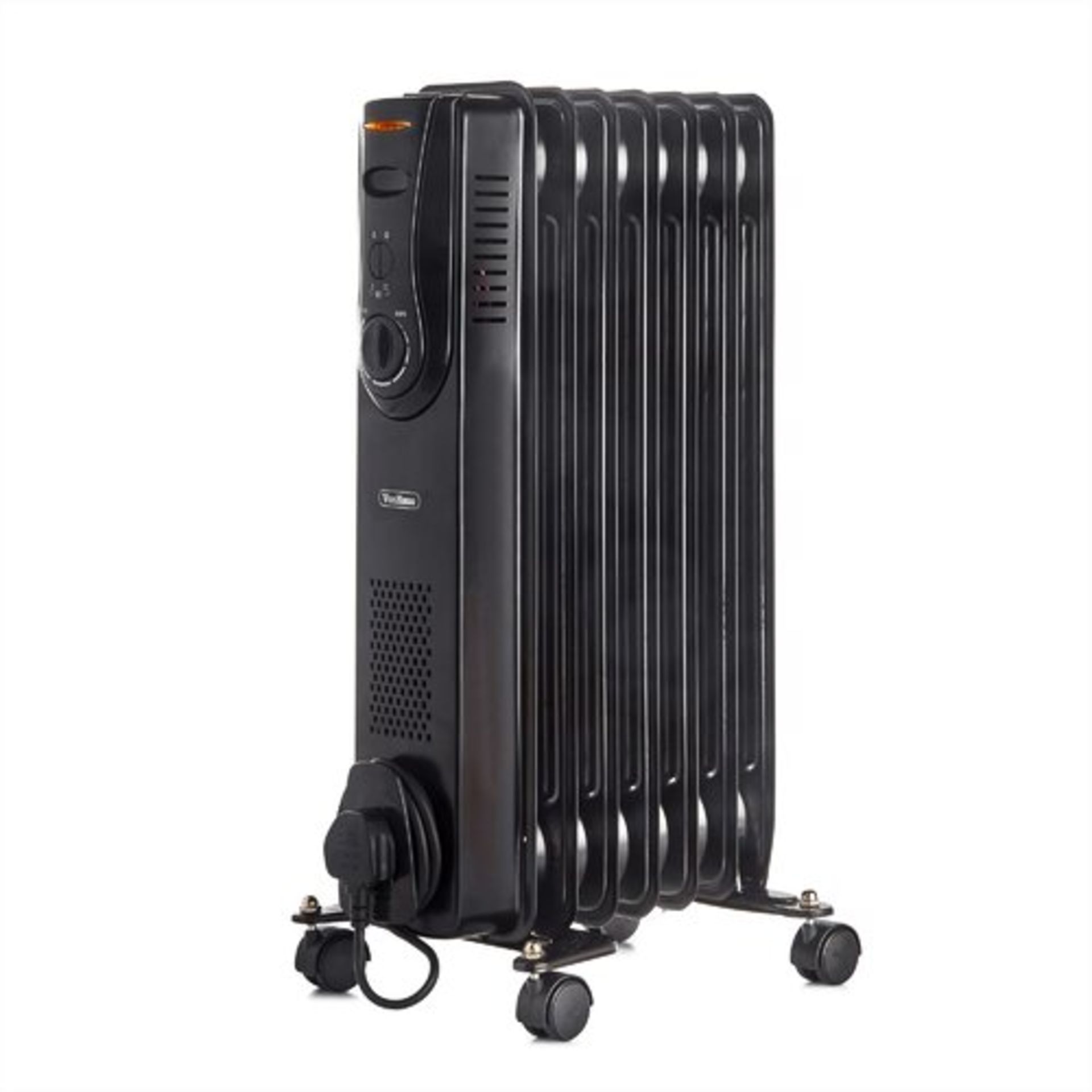 Boxed 7 Fin Oil Filled Radiator 1500W - Black-SR3(3.7)