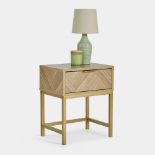 Boxed Ducie Herringbone Bedside Table-SR5(4.9)