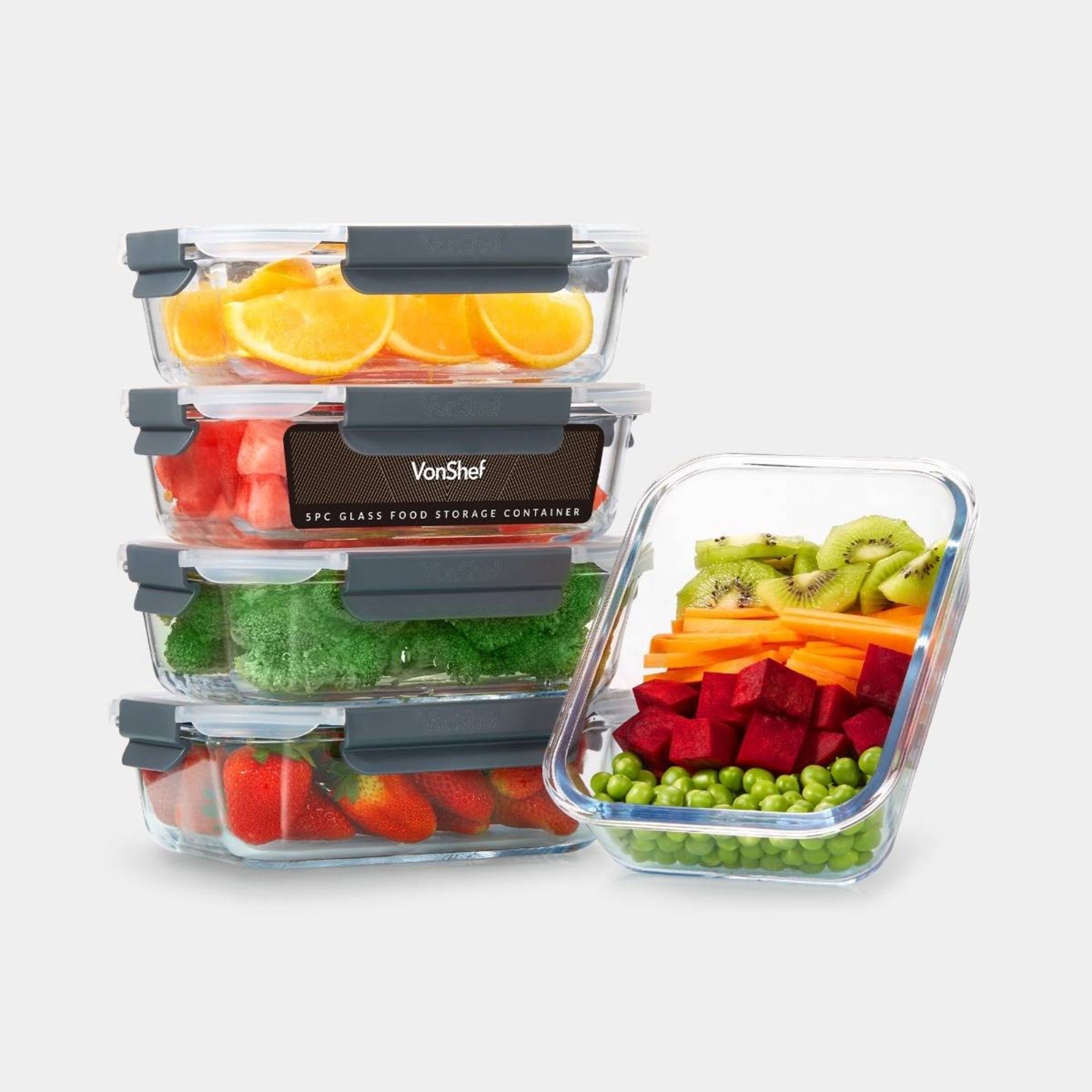 Boxed Glass Food Storage Containers – 5 Piece Set-SR3(4.2)
