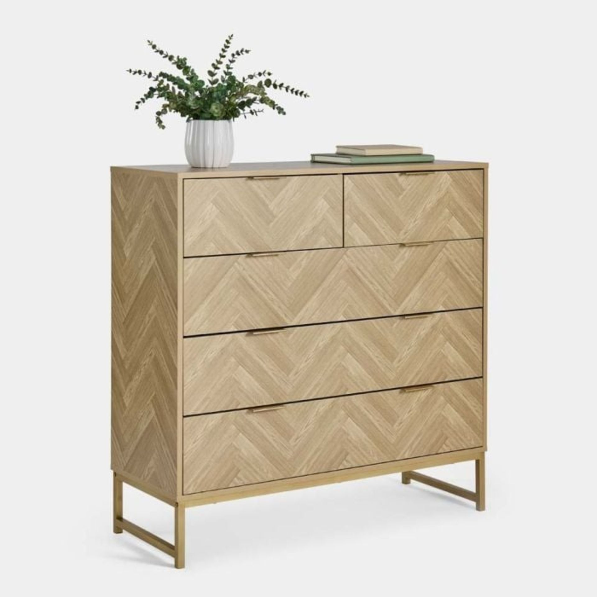 Boxed Ducie Herringbone Chest of Drawers-SR5(4.5)