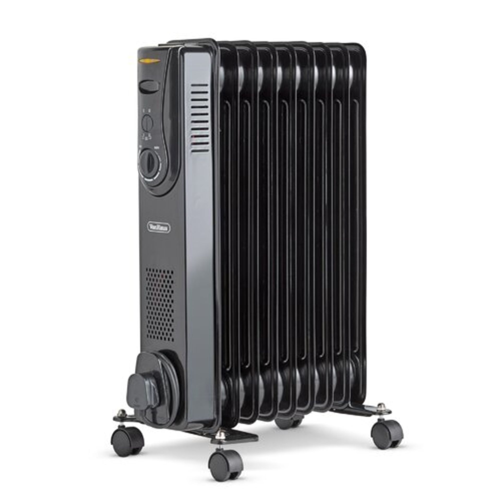 Boxed 9 Fin Oil Filled Radiator 2000W - Black-SR3(1.6)