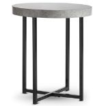 Boxed Concrete Effect Grey Side Table-SR5(4.11)