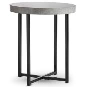 Boxed Concrete Effect Grey Side Table-SR5(4.11)