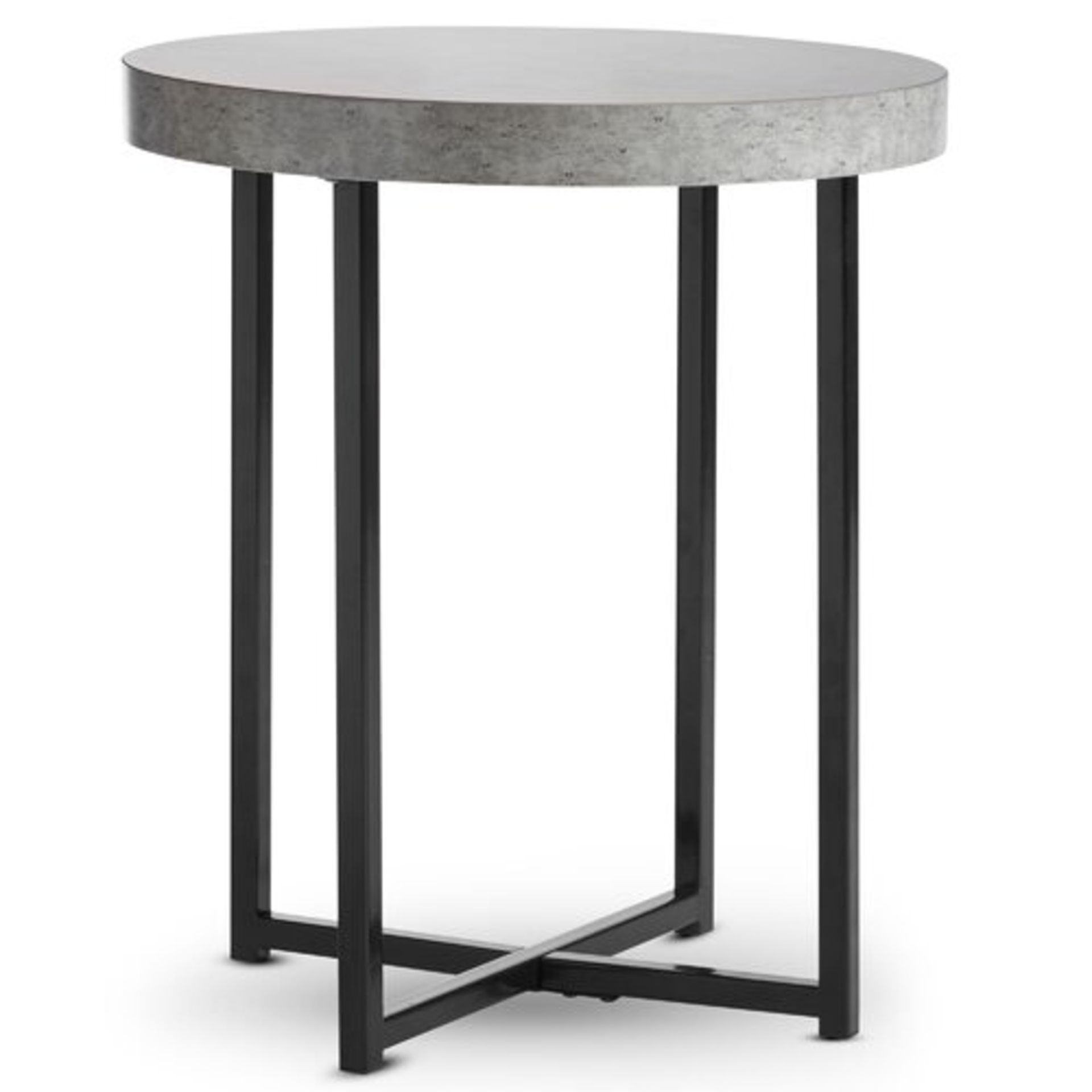 Boxed Concrete Effect Grey Side Table-SR5(4.11)