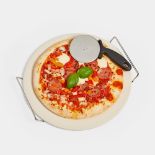 Boxed BBQ Pizza Stone & Cutter-SR3(1.5)