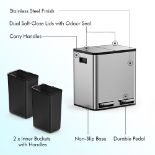 Boxed Stainless Steel Double Bin - 30L-SR3(1.5)