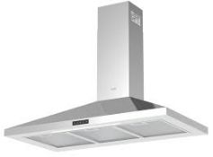 Cooke & Lewis CLCH90LKSS Chimney Hood Silver. - SR4F. RRP £199.00.