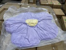 20 X BRAND NEW PURPLE LUXURY FLOWER FLOOR CUSHIONS (LOC: 24.18-AA974)