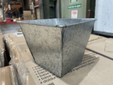 192 X BRAND NEW BLOOMA RURAL 2L ARGENT METAL SQUARE PLANTERS 13 X 16 X 30CM (LOC: 18.18-AA689)
