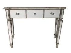 BRAND NEW Mirrored Console Table » 3 drawers » Silver RRP £399. Mirrored Console Table in vintage