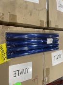 60 X BRAND NEW PACKS OF 4 BLUE CELLOPHANE ROLLS OF WRAPPING PAPER 17 INCHES X 10 FOOT (LOC: 23.5-