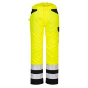11x BRAND NEW & PACKAGED PORTWEST PW241 HI-VIS WORK TROUSERS - YELLOW/BLACK - SIZE 46R. (LOC: R49-