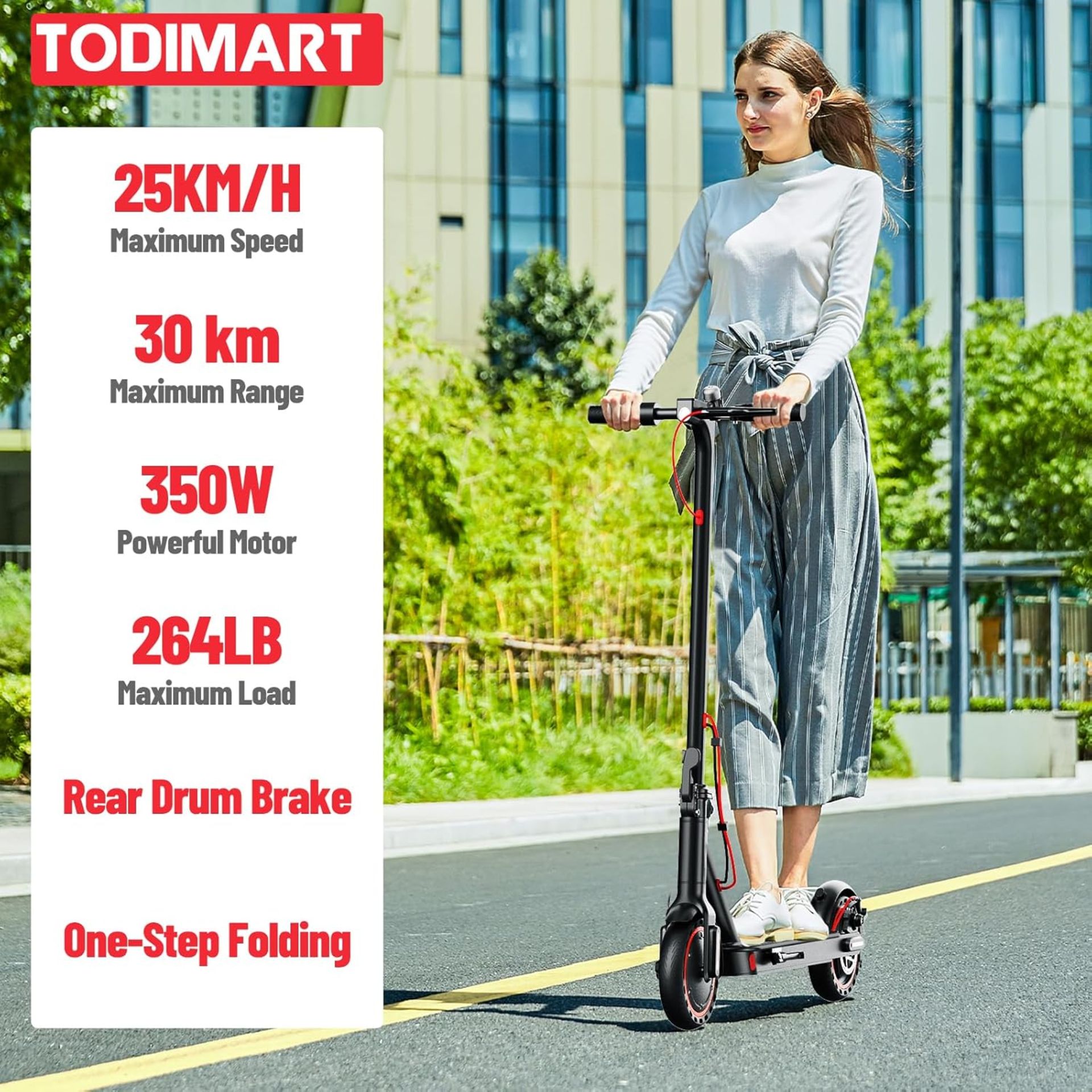 Boxed TODIMART T3 Electric Scooter – Ultra-Light, Powerful & Foldable. The TODIMART T3 is a - Image 4 of 4