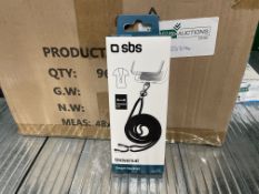 27 X NEW SBS SMART NECKLET LACE LANYARDS BLACK (LOC: s/r-bb3194)