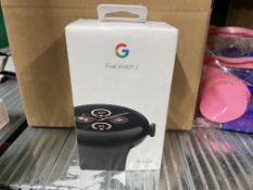 NEW Google Pixel Watch 2 40.8mm Black Case with Black Silicone Strap RRP £149. (PLEASE NOTE MAY HAVE