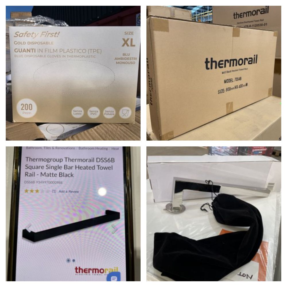 Liquidation of Luxury Towel Radiators, Bars, Heated Driveway Packs, Heated Mirrors, Disposable Gloves & Much More - Delivery Available!