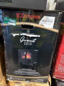 Boxed Dimplex Optimyst 2000W Gloss Noir Cast enamel effect Electric Stove (H)660mm (W)620mm. - SR2F.