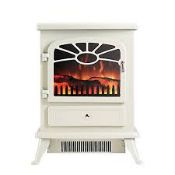 Boxed Focal Point ES 2000 1.8kW Matt Cream Electric Stove (H)540mm (W)430mm. - S2RF. RRP £250.00.