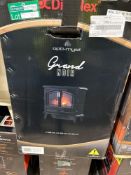 Boxed Dimplex Optimyst 2000W Gloss Noir Cast enamel effect Electric Stove (H)660mm (W)620mm. - SR2F.