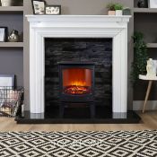 Focal Point Malmo 1.8kW Matt Black Cast iron effect Electric Stove (H)548mm (W)390mm. - SR2F. RRP £