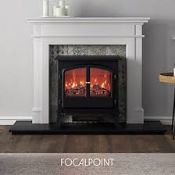 Focal Point Weybourne 1850W Matt Black Electric Stove (H)670mm (W)635mm. - S2RF. RRP £330.00.