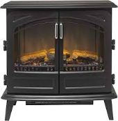 Dimplex Cassia Noir Large Optiflame Electric Stove, Black Wood Burner Style Fire. - SR2F. RRP £445.