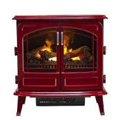 Dimplex Optimyst Grand Rouge 2kW Cast Enamel Effect Freestanding Electric Stove. - SR2F. RRP £659.