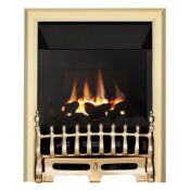 Boxed Focal Point Blenheim high efficiency Brass effect Manual control 4.05kW Gas Fire. - SR2F.