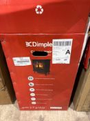 Boxed Dimplex Optiflame 2W Matt Black Cast iron effect Electric Stove (H)660mm (W)620mm. - SR2F. RRP