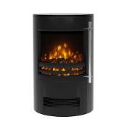 Boxed Be Modern Orba 2kW Matt Black Cast iron effect Electric Stove (H)650mm (W)410mm. - SR2F.