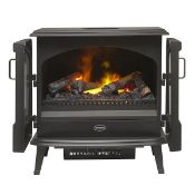 Boxed Dimplex Optimyst 2000W Matt Black Cast iron effect Electric Stove (H)660mm (W)620mm. - SR2F.