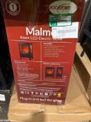 Boxed Focal Point Malmo 1.8kW Matt Black Cast iron effect Electric Stove (H)548mm (W)390mm. -