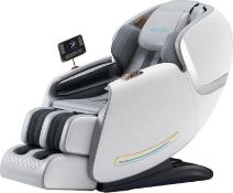 BRAND NEW & BOXED MiCOMFORT ATLANTIS Full Body 4D Massage Chair - WHITE. RRP £2999. *VOICE & LCD -