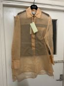 BRAND NEW DEL-CORE Shirt Longer On The Back With Pocket - BLUSH - SIZE 42. RRP £945. Softly