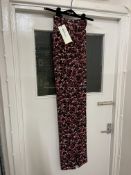 BRAND NEW DEL-CORE Cigarette Trousers - RED/WHITE/BLACK PATTERN - SIZE 36. RRP £1400. Del-Core