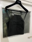 BRAND NEW DEL-CORE Dart Detail Strap Top - BLACK - SIZE 42. RRP £595. Sharpen your look with the