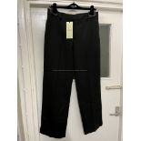 BRAND NEW DEL-CORE Cropped Low Waist Trousers - BLACK - SIZE 42. RRP £990. DEL-CORE Cropped Low