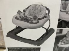 PALLET TO CONTAIN 12 X BRAND NEW Babymoov 2-in-1 Baby Walker, Zinc RRP £145 EACH. Colour:Zinc