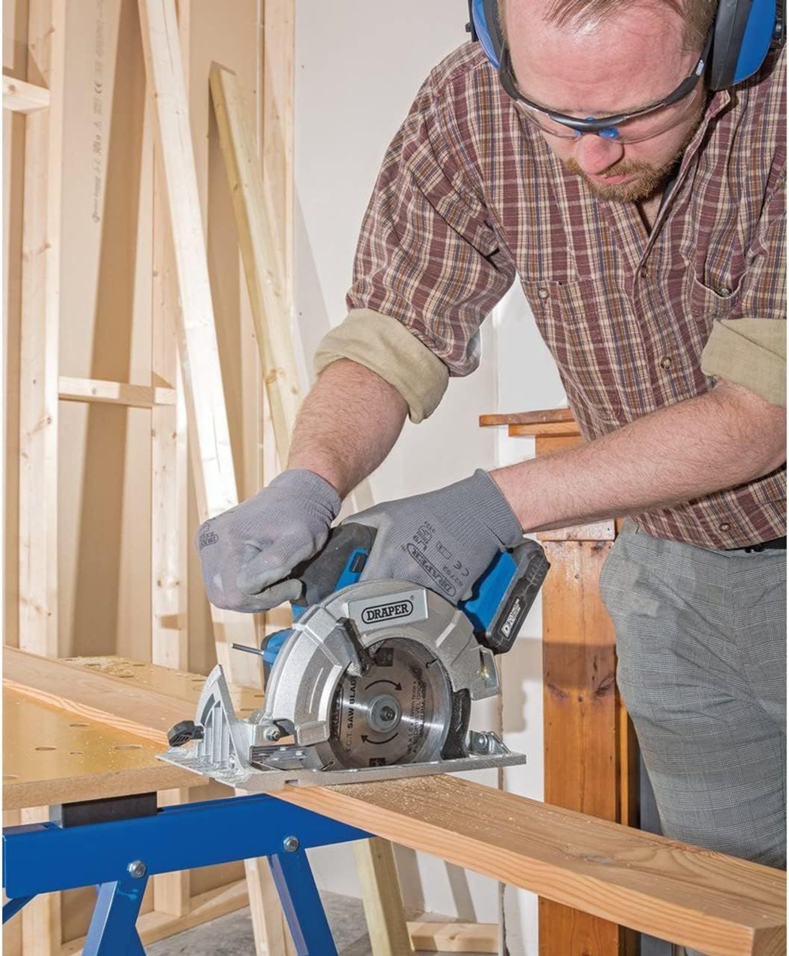 BRAND NEW DRAPER 20V BRUSHLESS D20 MULTI TOOL BATTERY SYSTEM CIRCULAR SAW (LOC: 20.16-AA402) - Image 2 of 2