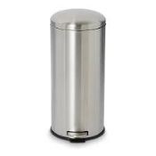 Cooke & Lewis Gerra Standard Stainless steel effect Metal Pedal Bin - 30L. - SR2.1.1.