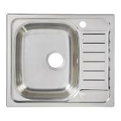 Cooke & Lewis Sagan Polished Inox Stainless steel 1 Bowl. - SR2.1.1.