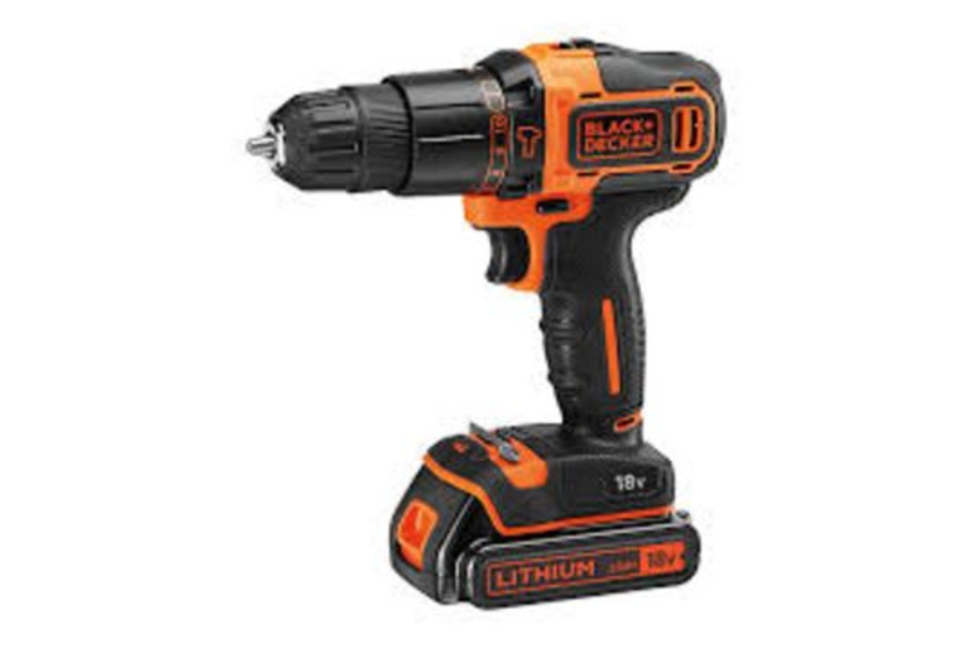 Black+Decker 18V Li-ion Brushed Cordless Combi drill. - sR3.5.5.