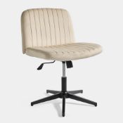 Boxed Dawson Office Chair – Cream Velvet-RS2.4