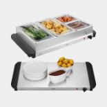 Boxed 2-in- 1 Buffet Food Server With 4 Sections-SR3(1.3)