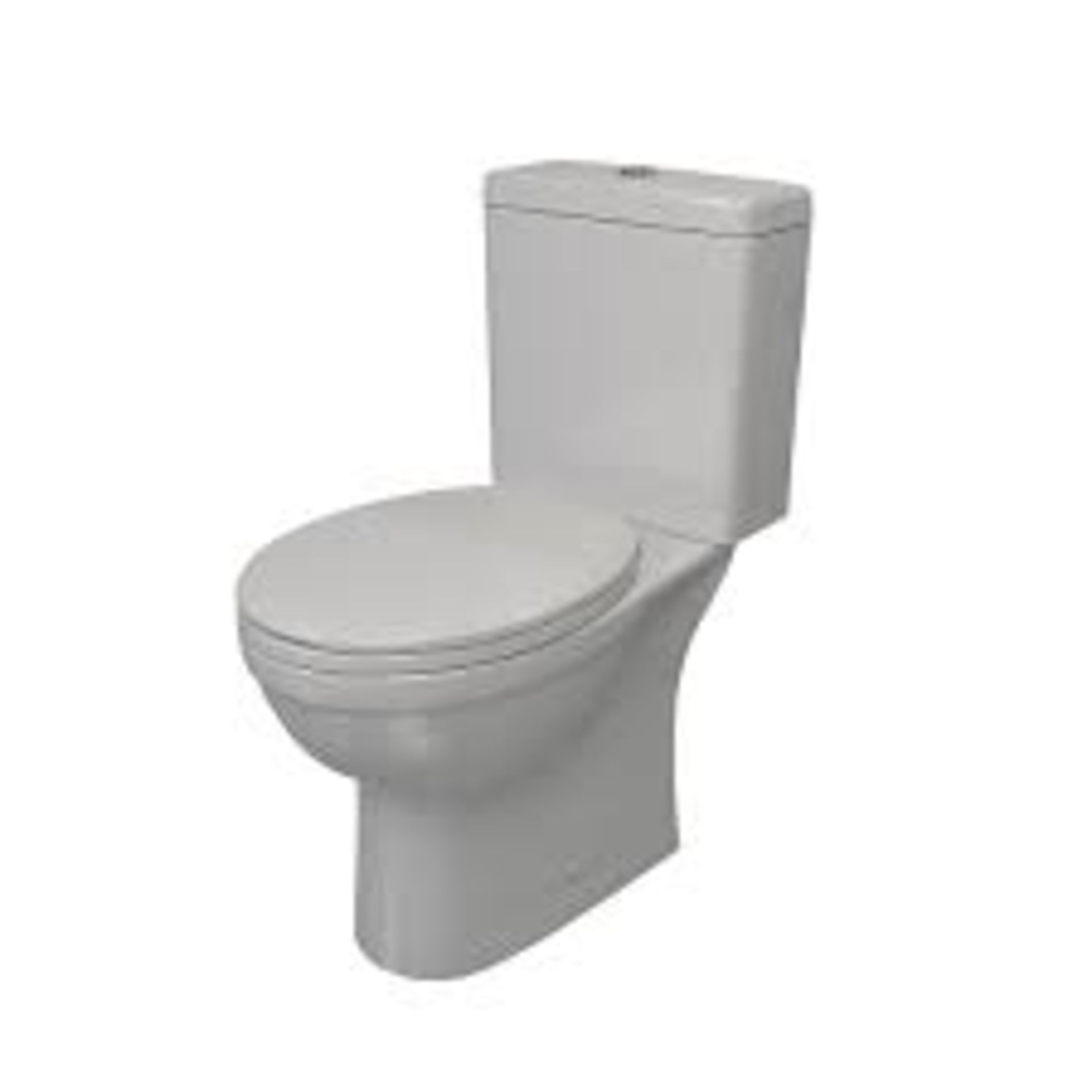 Thasos White Close-coupled Round Toilet & Close coupled cistern.- SR2.4.4.