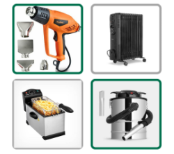 Grass Trimmers, Cordless Drills, Leaf Blowers, Coffee Machines, Smart Panel Heaters, Espresso Makers, Stove Heaters, Greenhouses AND MORE!