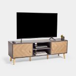 Boxed Herringbone TV Unit-SR3(3.F)