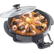 Boxed Round 30cm Electric Frying Pan with Glass Lid. - SR5.3.10.